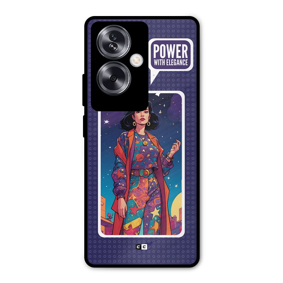 Power With Elegance Metal Back Case for Oppo A79 5G