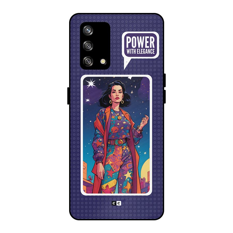 Power With Elegance Metal Back Case for Oppo F19