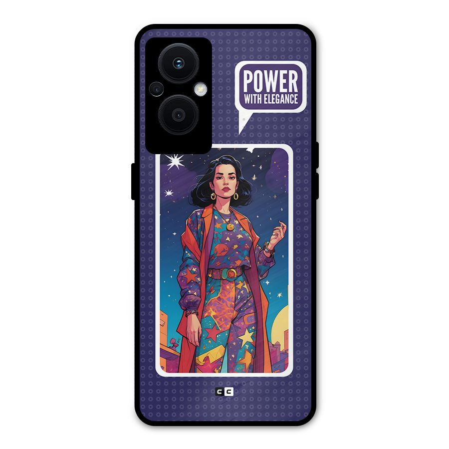 Power With Elegance Metal Back Case for Oppo F21 Pro 5G