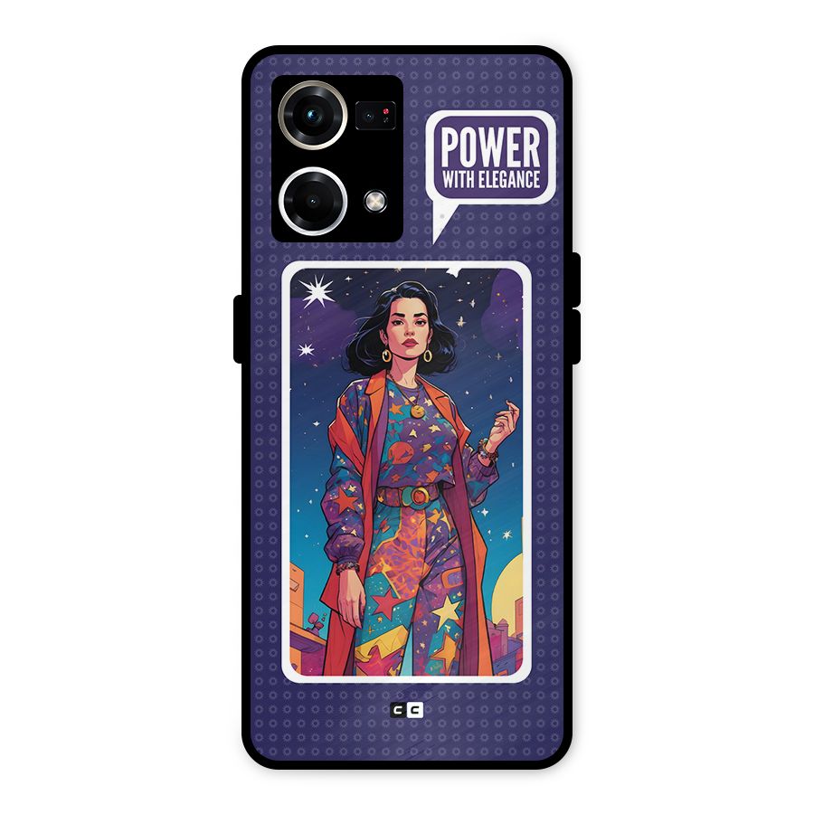 Power With Elegance Metal Back Case for Oppo F21s Pro 4G