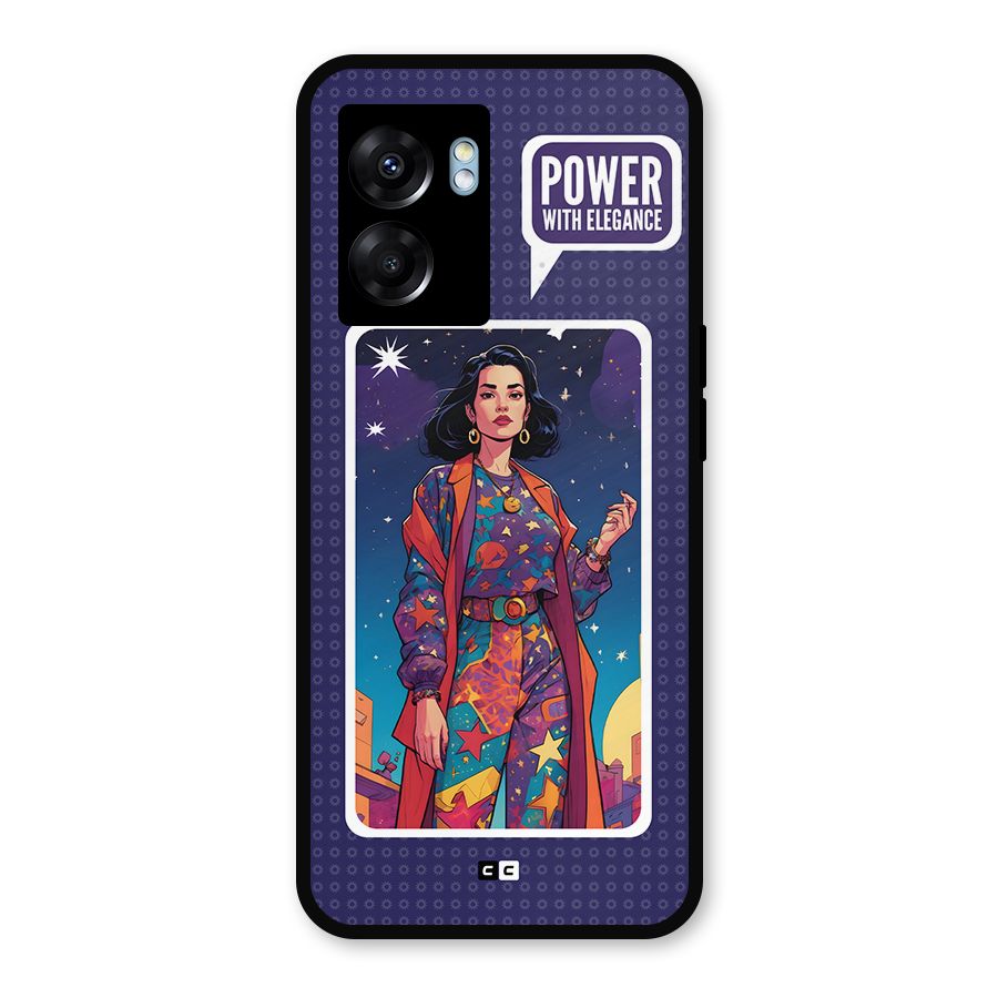 Power With Elegance Metal Back Case for Oppo K10 (5G)