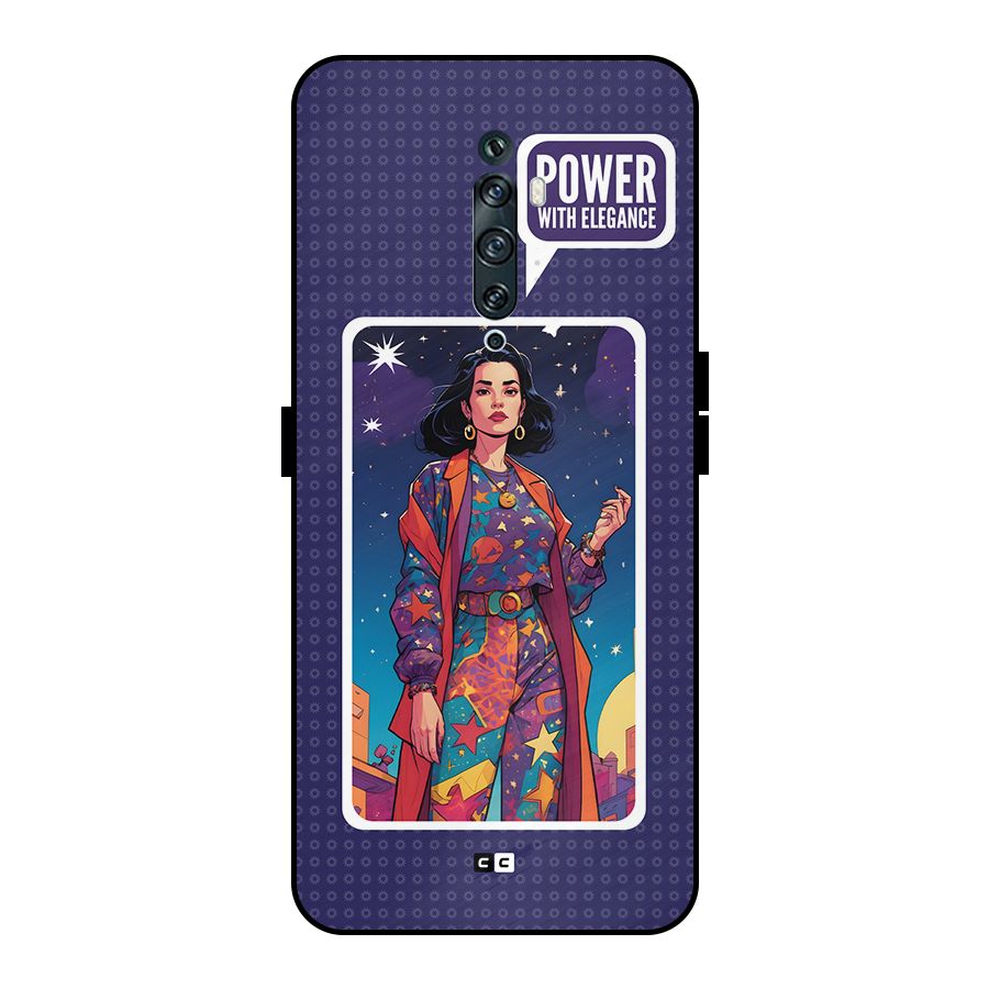 Power With Elegance Metal Back Case for Oppo Reno2 Z