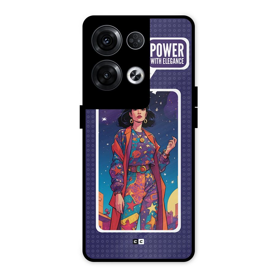 Power With Elegance Metal Back Case for Oppo Reno8 Pro 5G