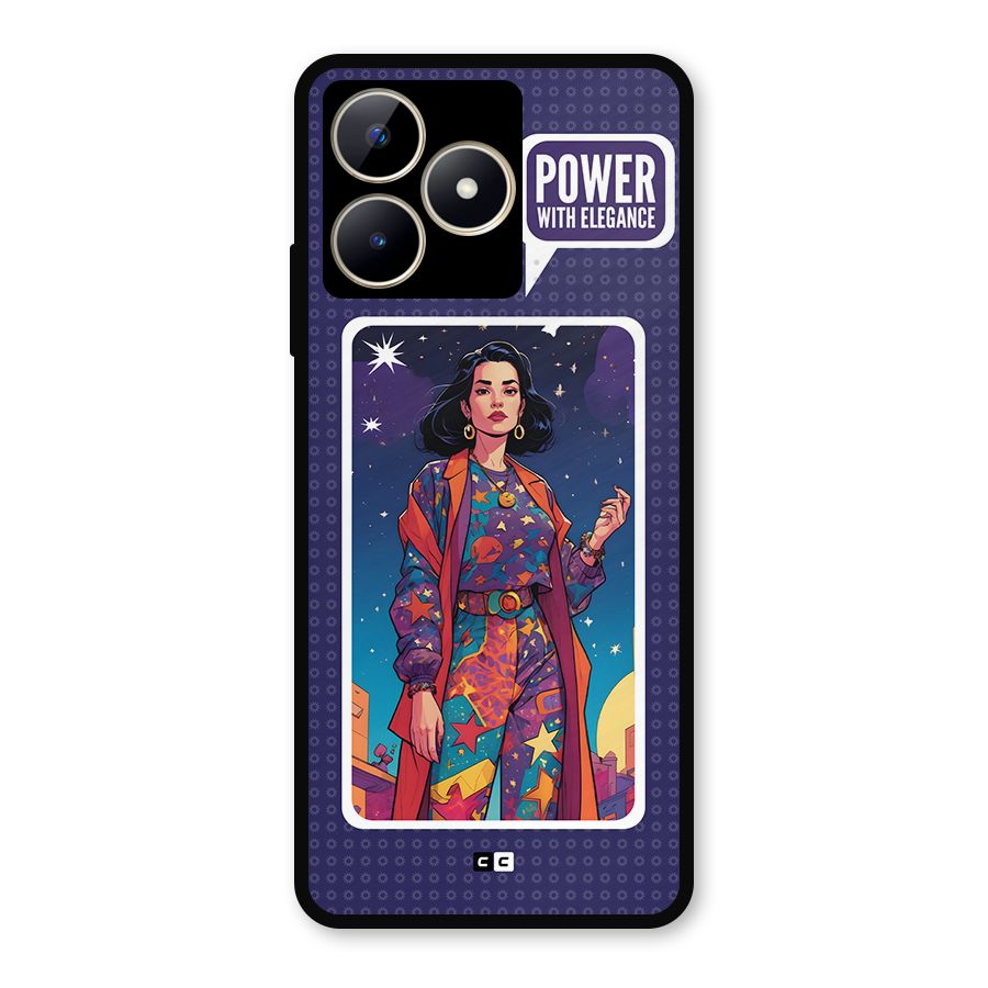 Power With Elegance Metal Back Case for Realme C53