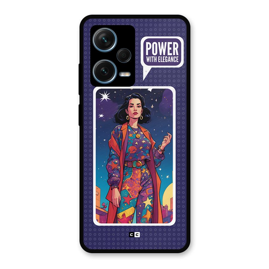 Power With Elegance Metal Back Case for Redmi Note 12 Pro Plus 5G