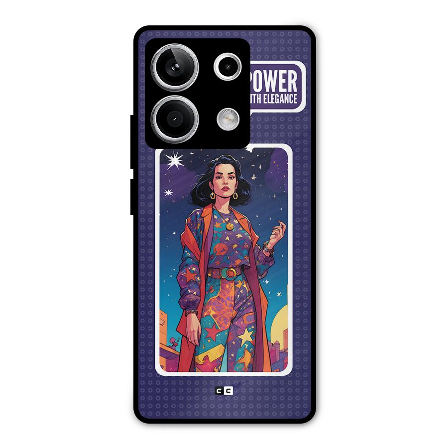 Power With Elegance Metal Back Case for Redmi Note 13 5G