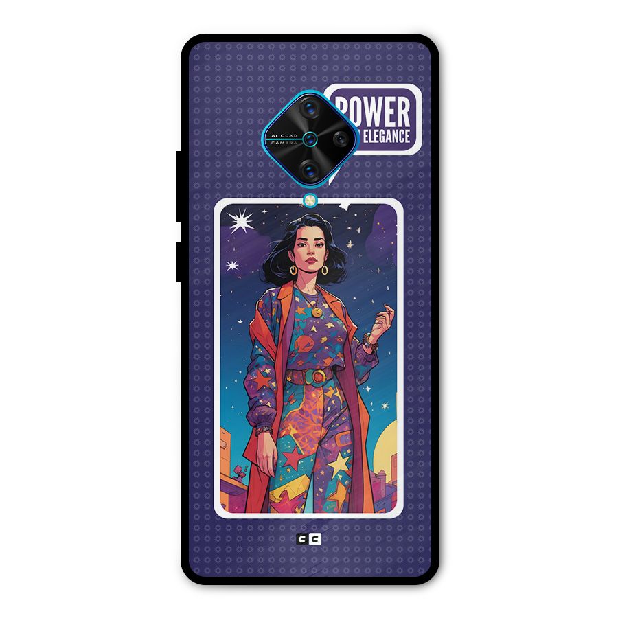 Power With Elegance Metal Back Case for Vivo S1 Pro