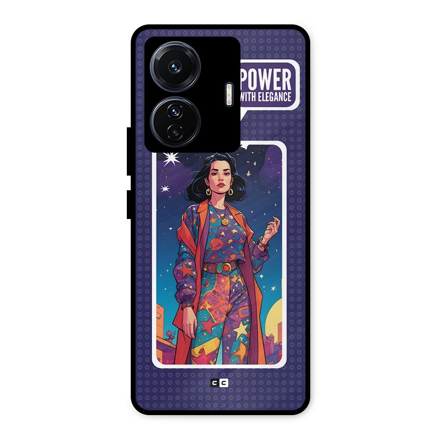 Power With Elegance Metal Back Case for Vivo T1 Pro