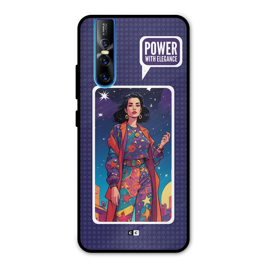 Power With Elegance Metal Back Case for Vivo V15 Pro