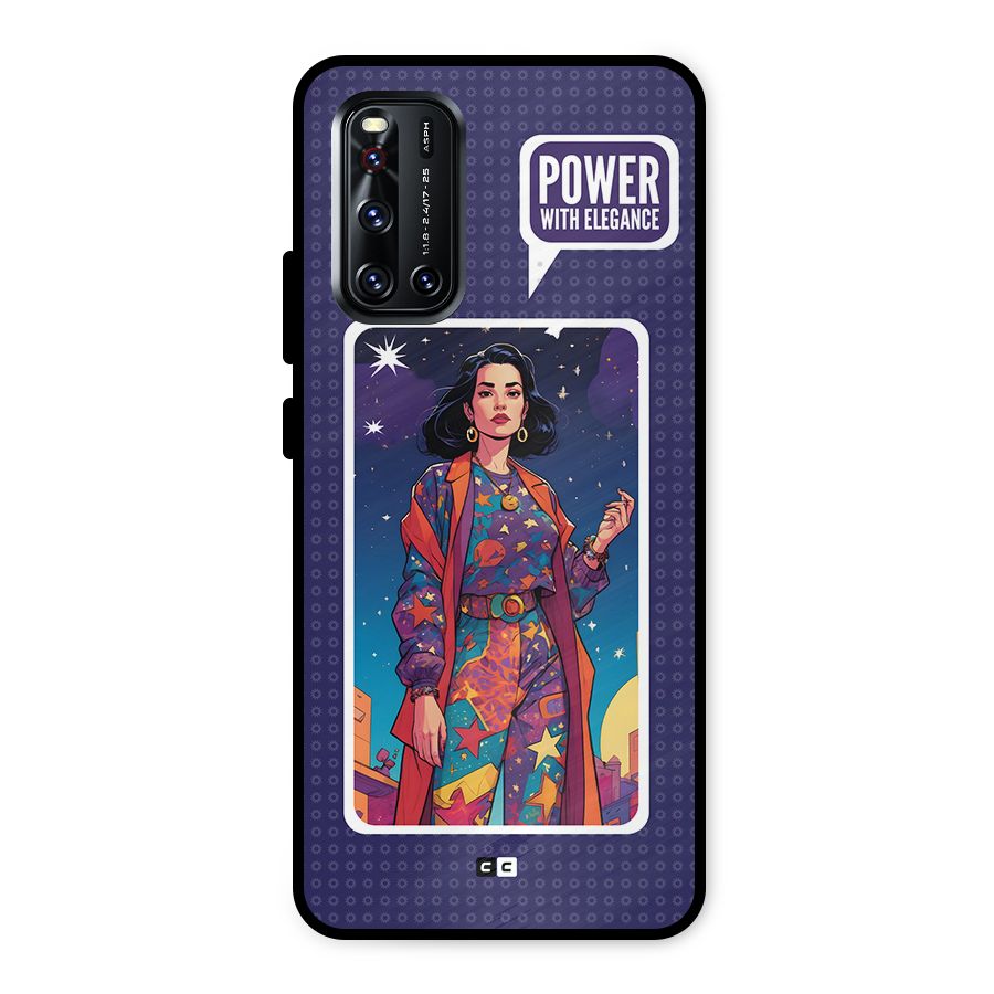 Power With Elegance Metal Back Case for Vivo V19
