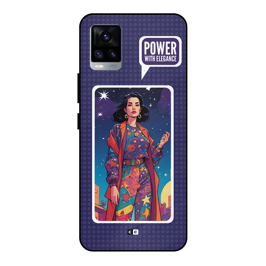 Power With Elegance Metal Back Case for Vivo V20 2021