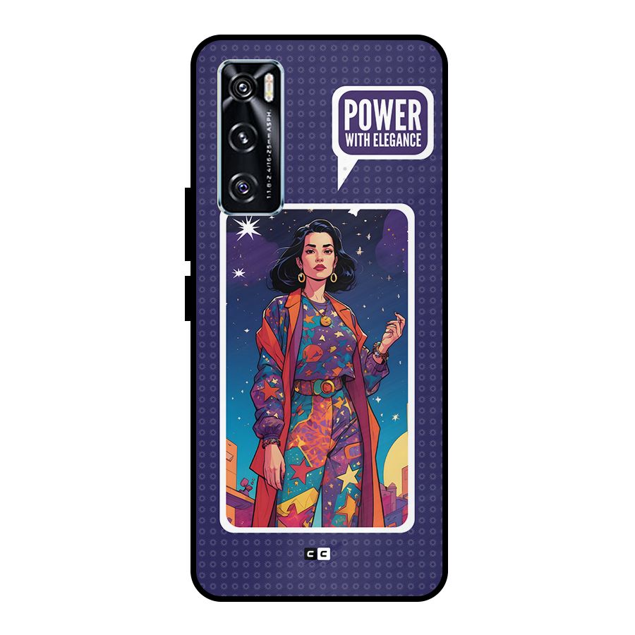Power With Elegance Metal Back Case for Vivo V20 SE