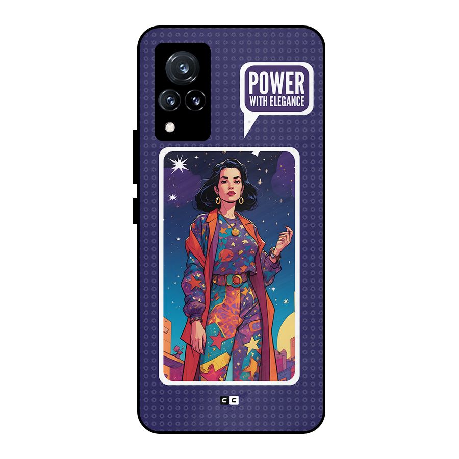 Power With Elegance Metal Back Case for Vivo V21 5G