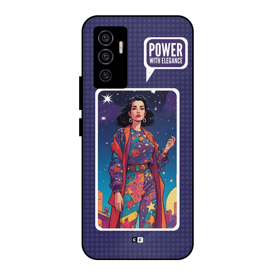 Power With Elegance Metal Back Case for Vivo V23e