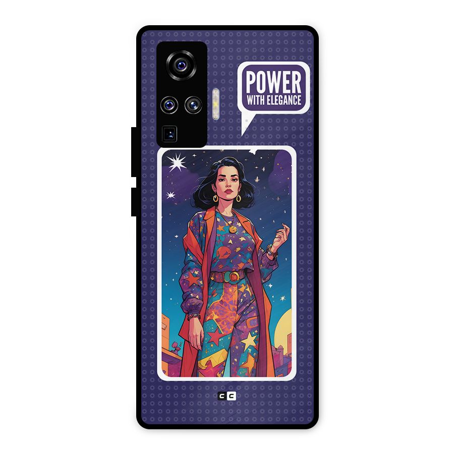 Power With Elegance Metal Back Case for Vivo X50 Pro