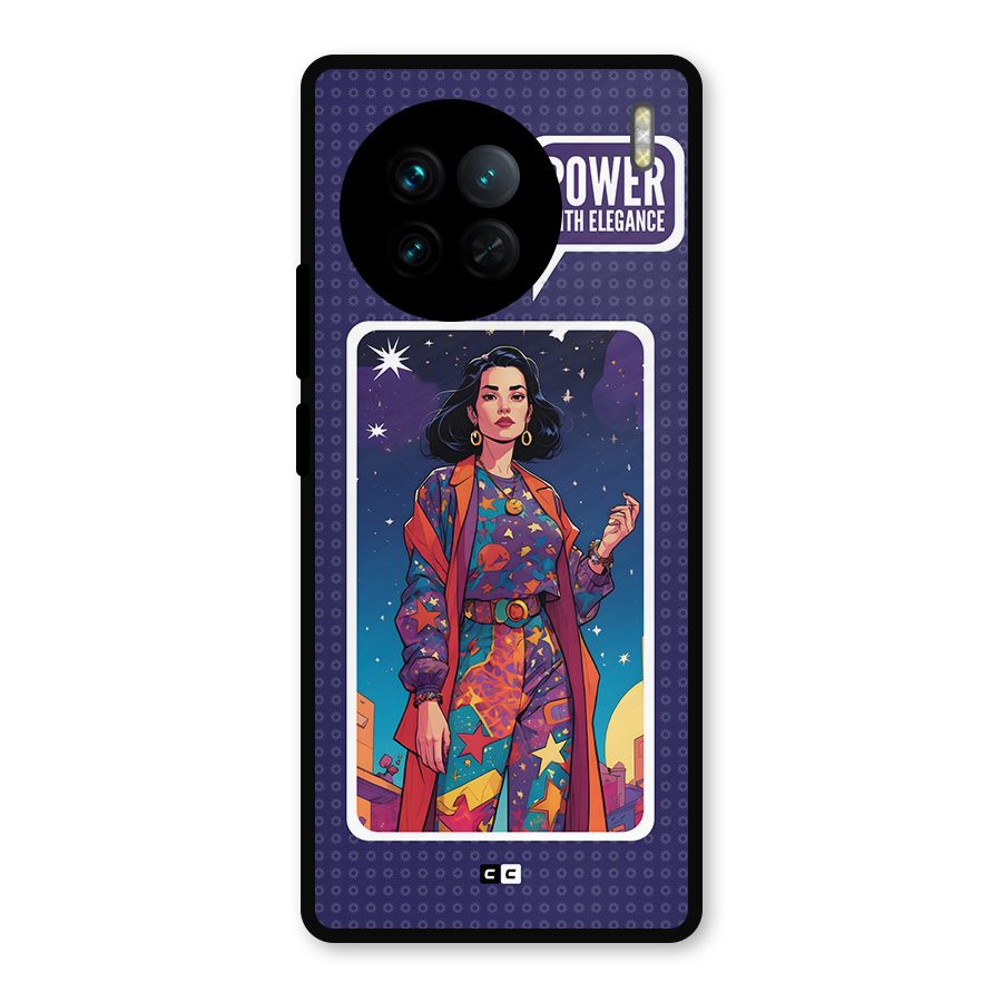 Power With Elegance Metal Back Case for Vivo X90