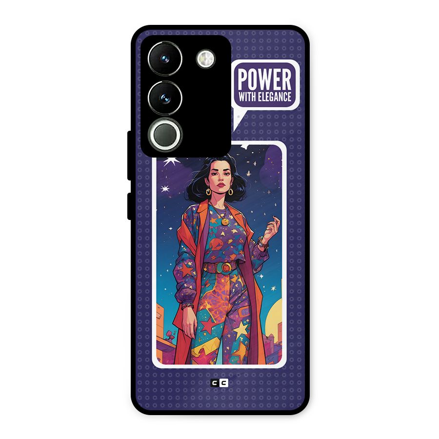 Power With Elegance Metal Back Case for Vivo Y200