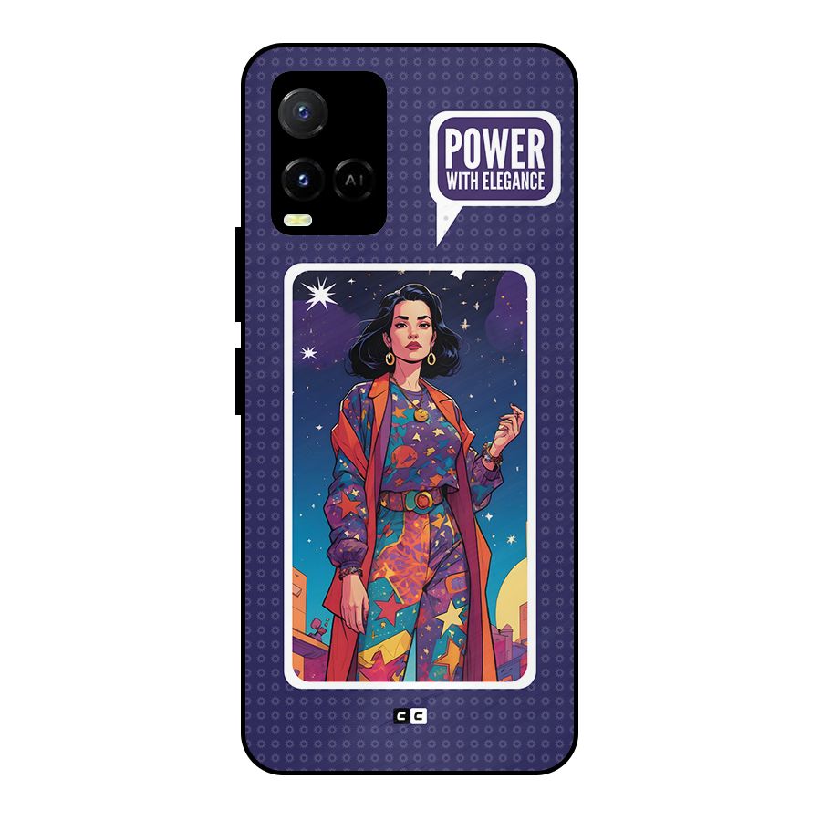 Power With Elegance Metal Back Case for Vivo Y21