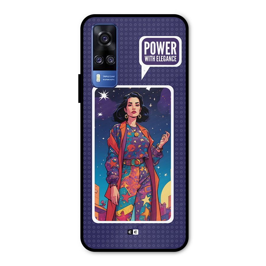 Power With Elegance Metal Back Case for Vivo Y31