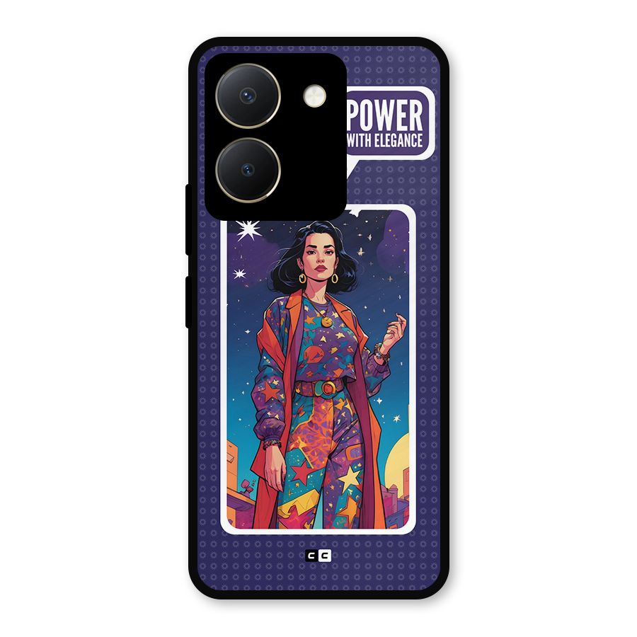 Power With Elegance Metal Back Case for Vivo Y36