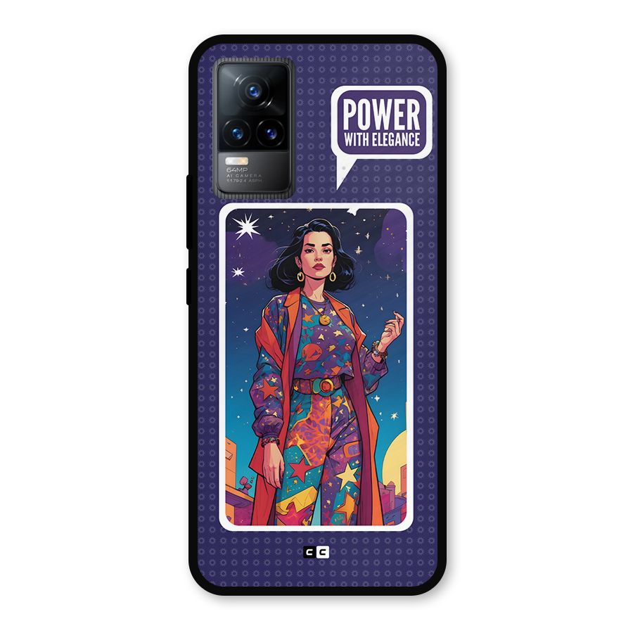 Power With Elegance Metal Back Case for Vivo Y73