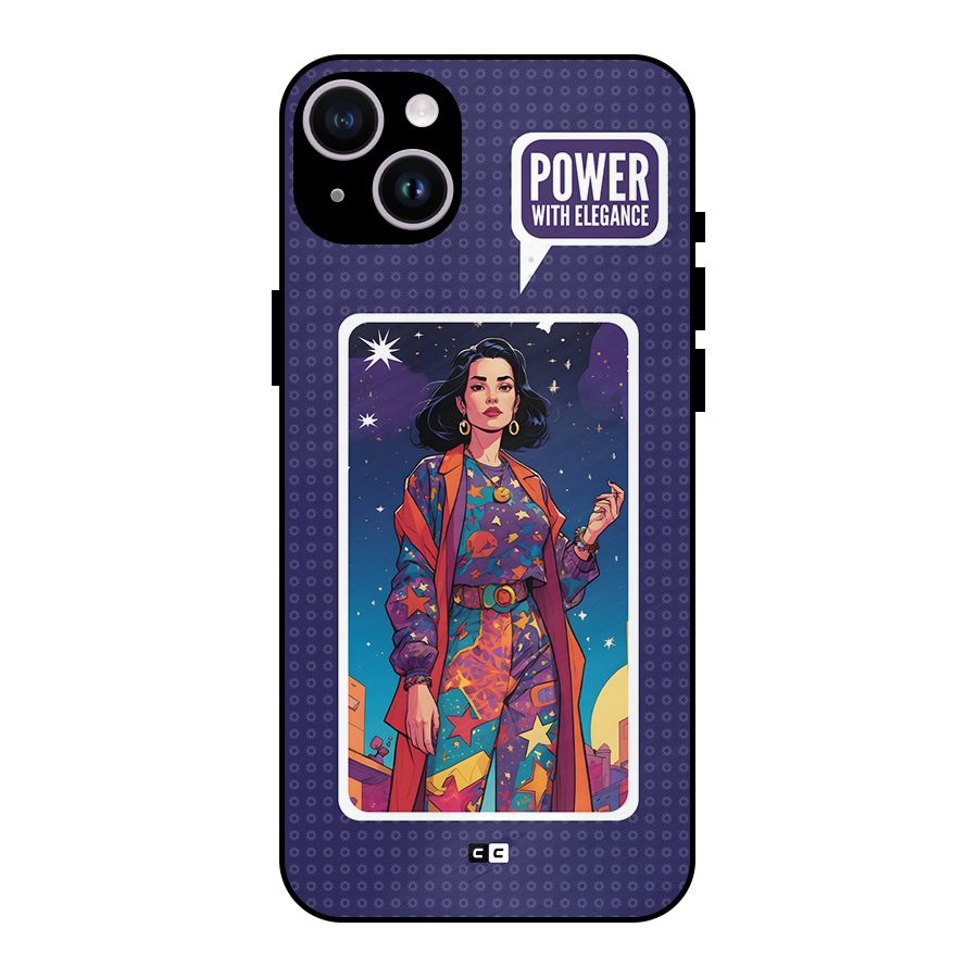 Power With Elegance Metal Back Case for iPhone 14 Plus