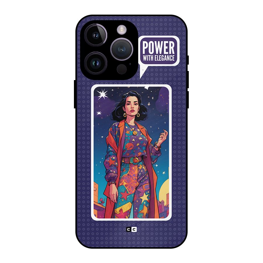 Power With Elegance Metal Back Case for iPhone 14 Pro Max
