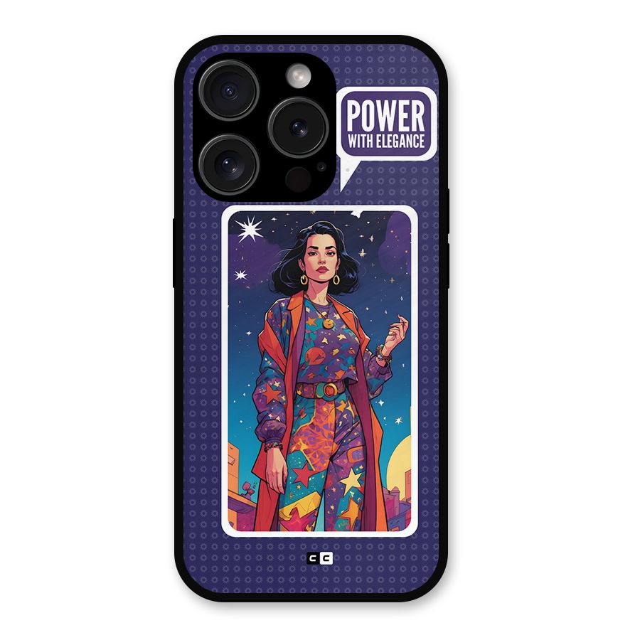 Power With Elegance Metal Back Case for iPhone 15 Pro