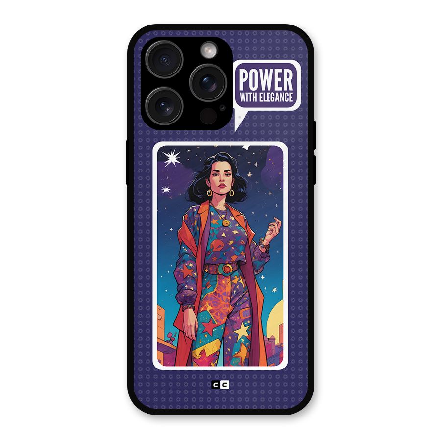 Power With Elegance Metal Back Case for iPhone 15 Pro Max