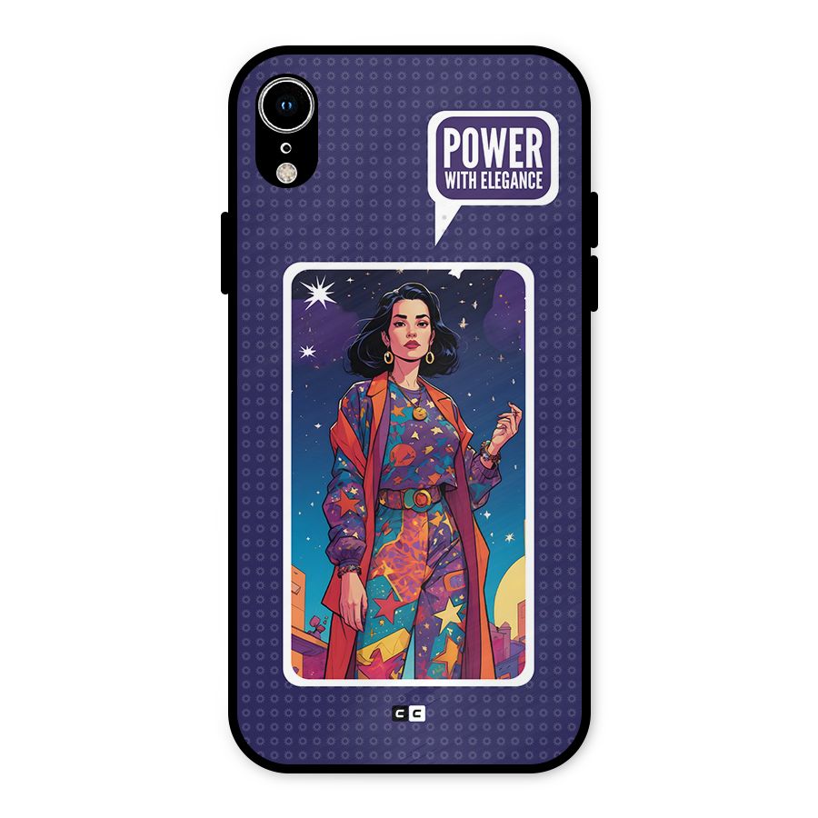 Power With Elegance Metal Back Case for iPhone XR