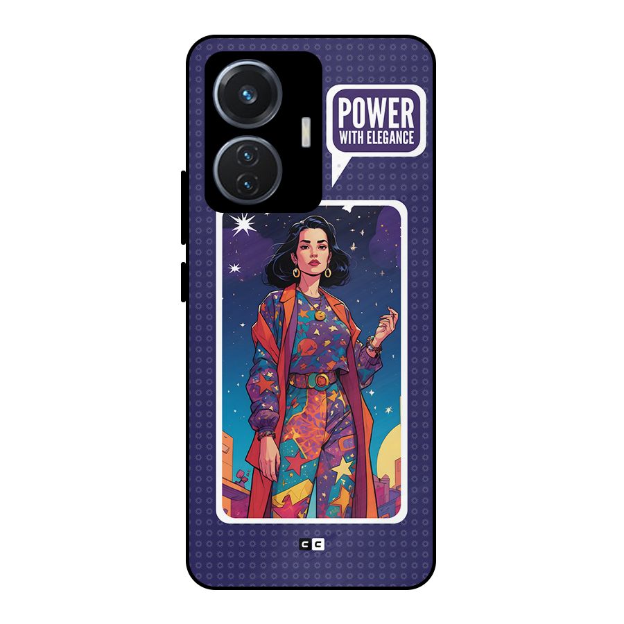Power With Elegance Metal Back Case for iQOO Z6 44W