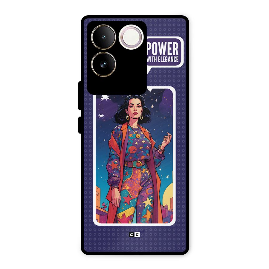Power With Elegance Metal Back Case for iQOO Z7 Pro