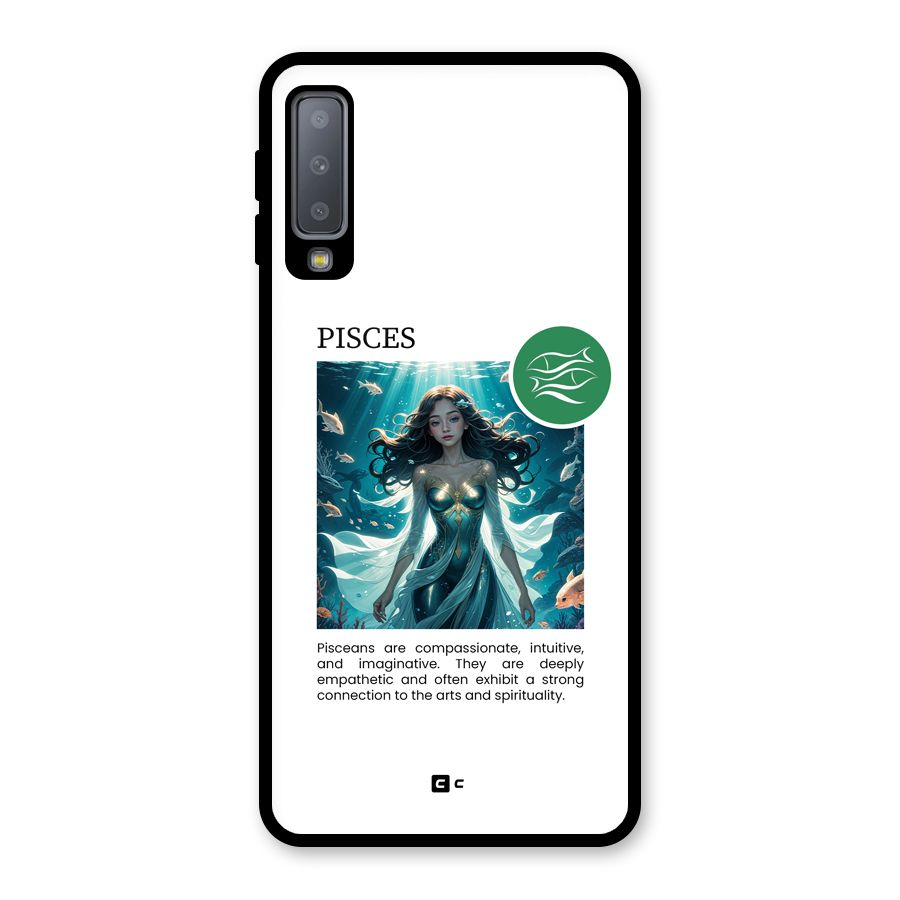 Precious Pisces Glass Back Case for Galaxy A7 (2018)