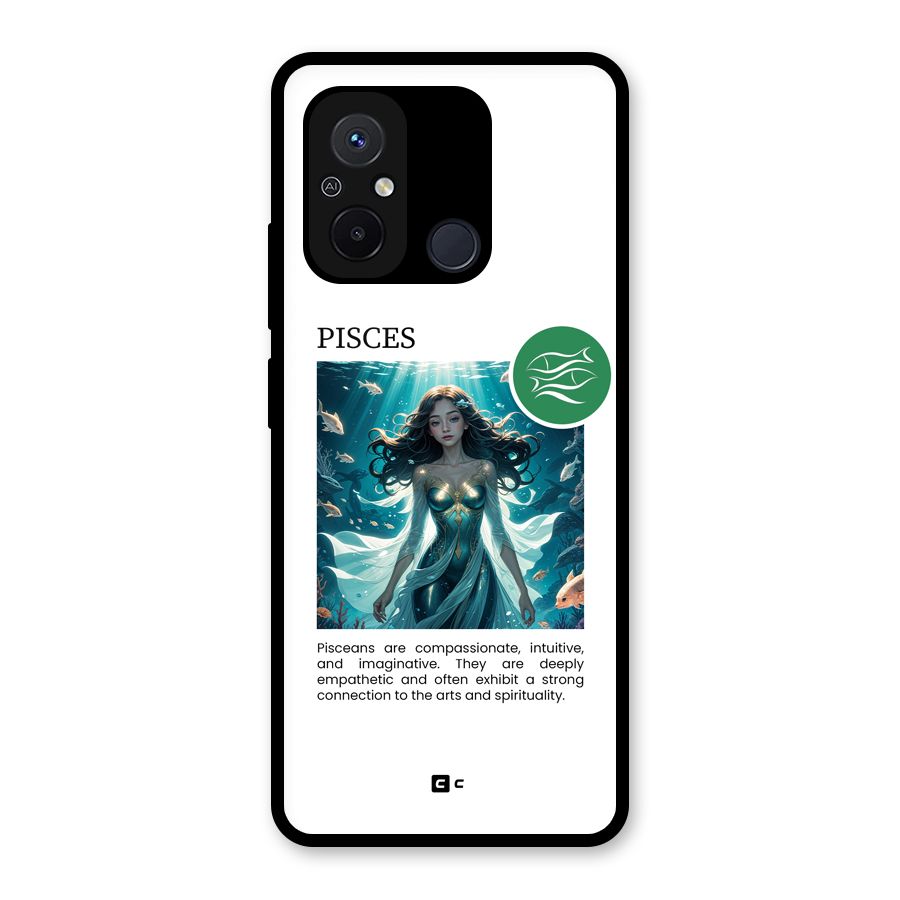 Precious Pisces Glass Back Case for Redmi 12C