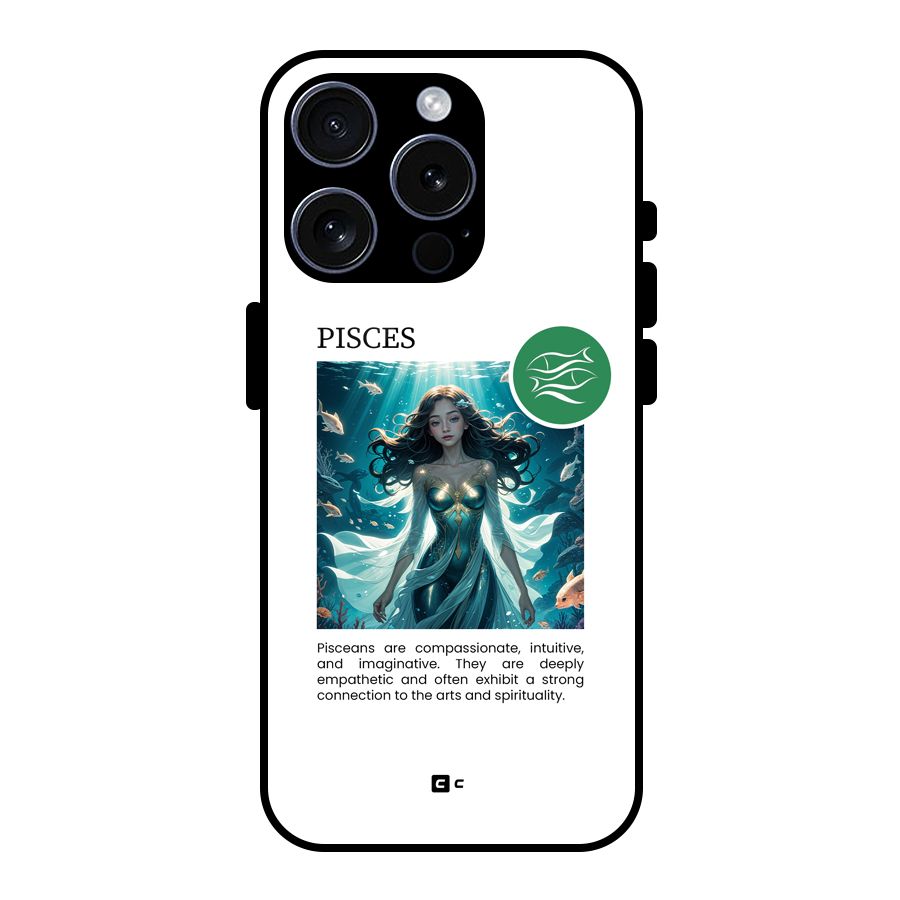 Precious Pisces Glass Back Case for iPhone 15 Pro