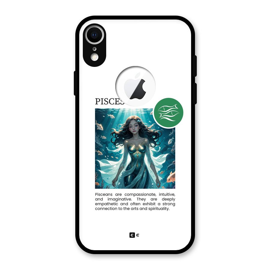 Precious Pisces Glass Back Case for iPhone XR Logo Cut