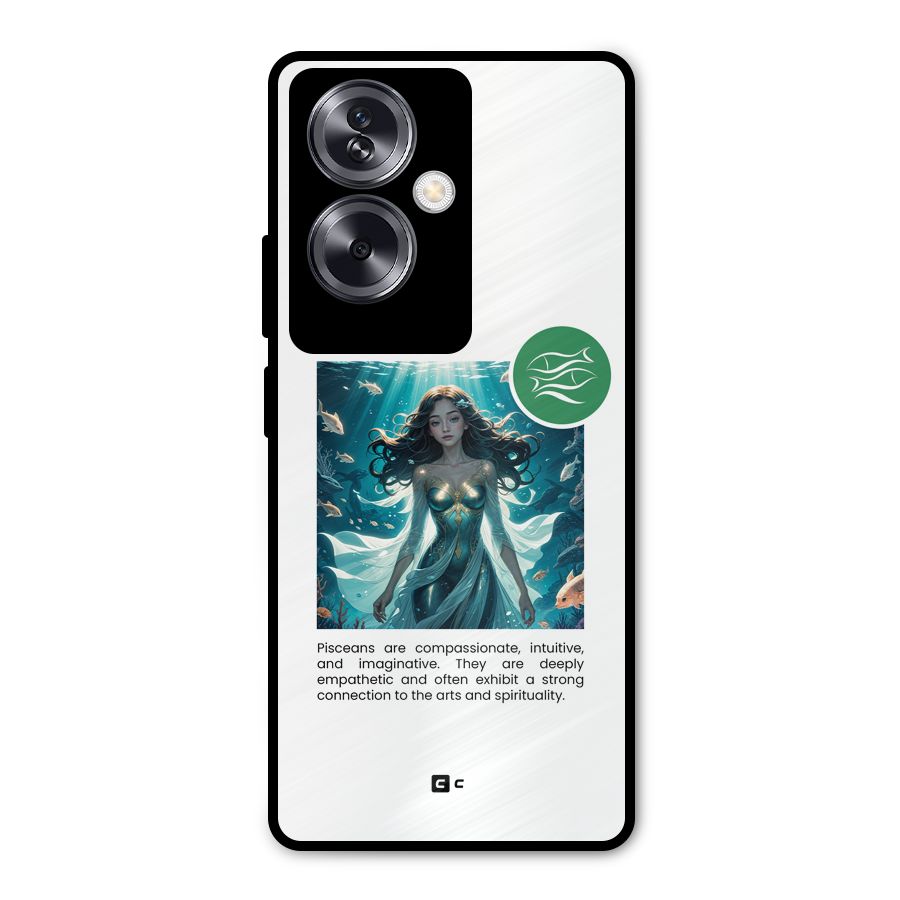 Precious Pisces Metal Back Case for Oppo A79 5G
