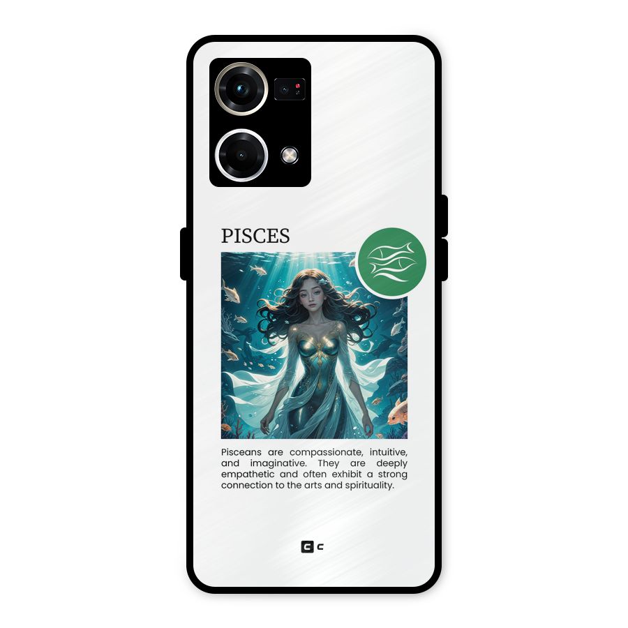 Precious Pisces Metal Back Case for Oppo F21 Pro 4G
