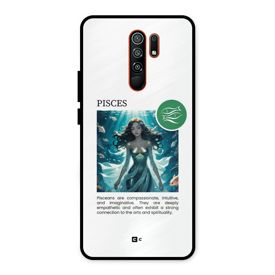 Precious Pisces Metal Back Case for Redmi 9 Prime
