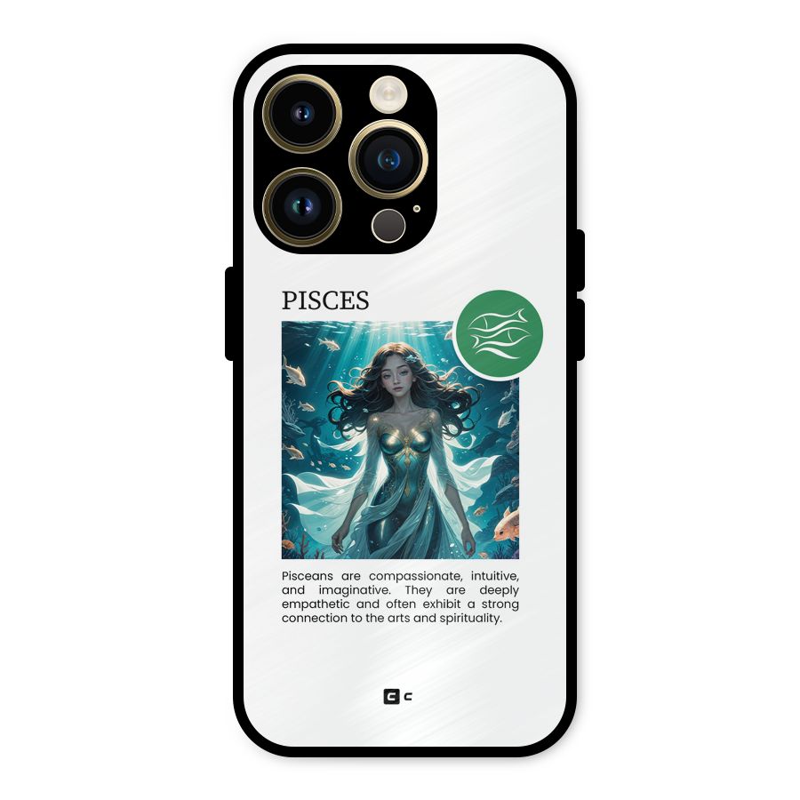 Precious Pisces Metal Back Case for iPhone 14 Pro