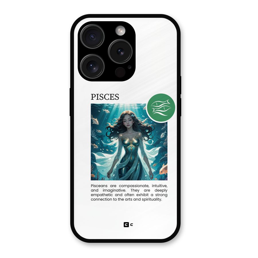 Precious Pisces Metal Back Case for iPhone 15 Pro