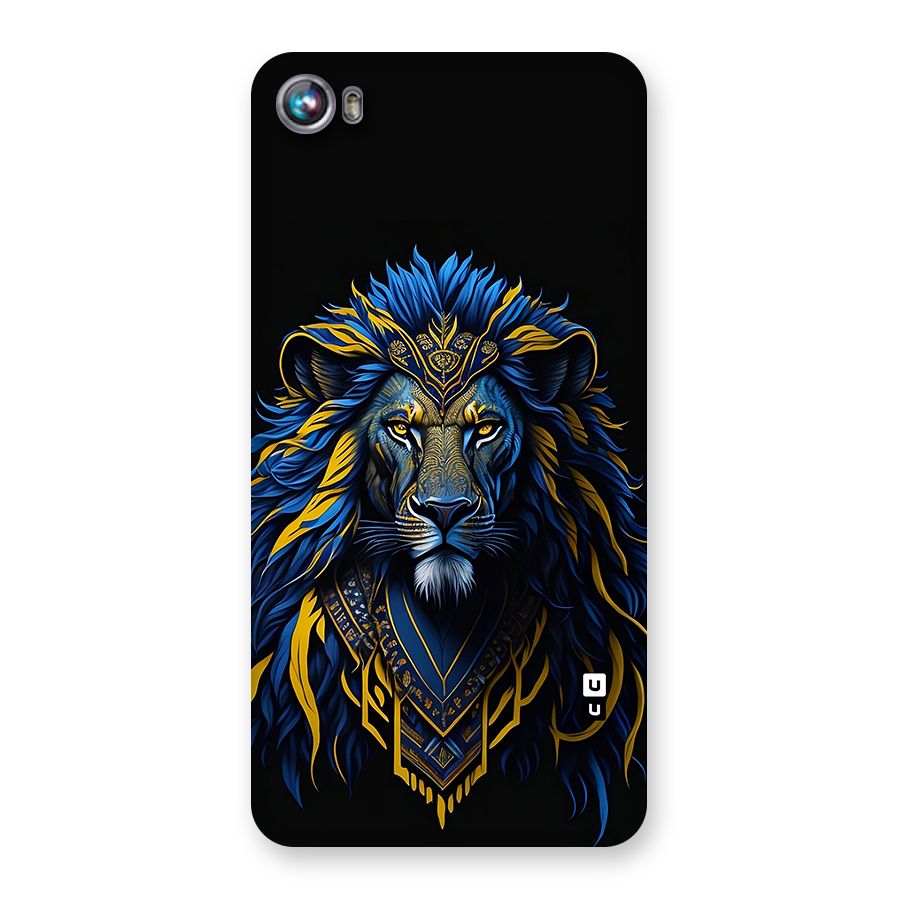 Premium Lion Abstract Portrait Art Back Case for Canvas Fire 4 (A107)