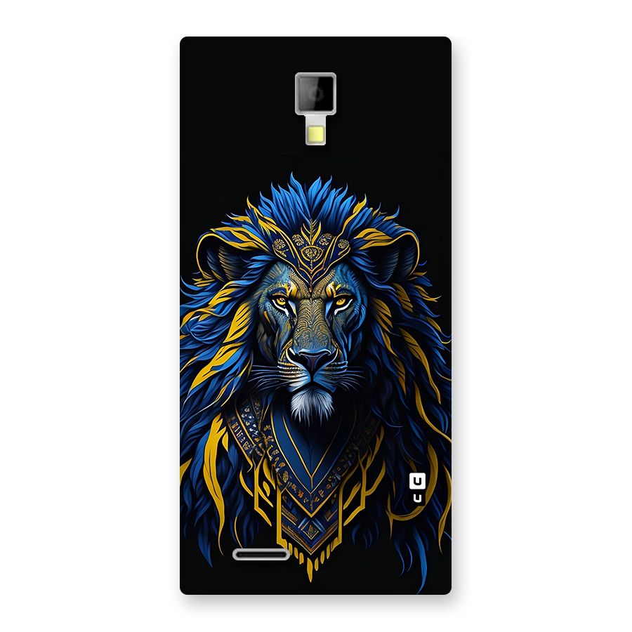 Premium Lion Abstract Portrait Art Back Case for Canvas Xpress A99