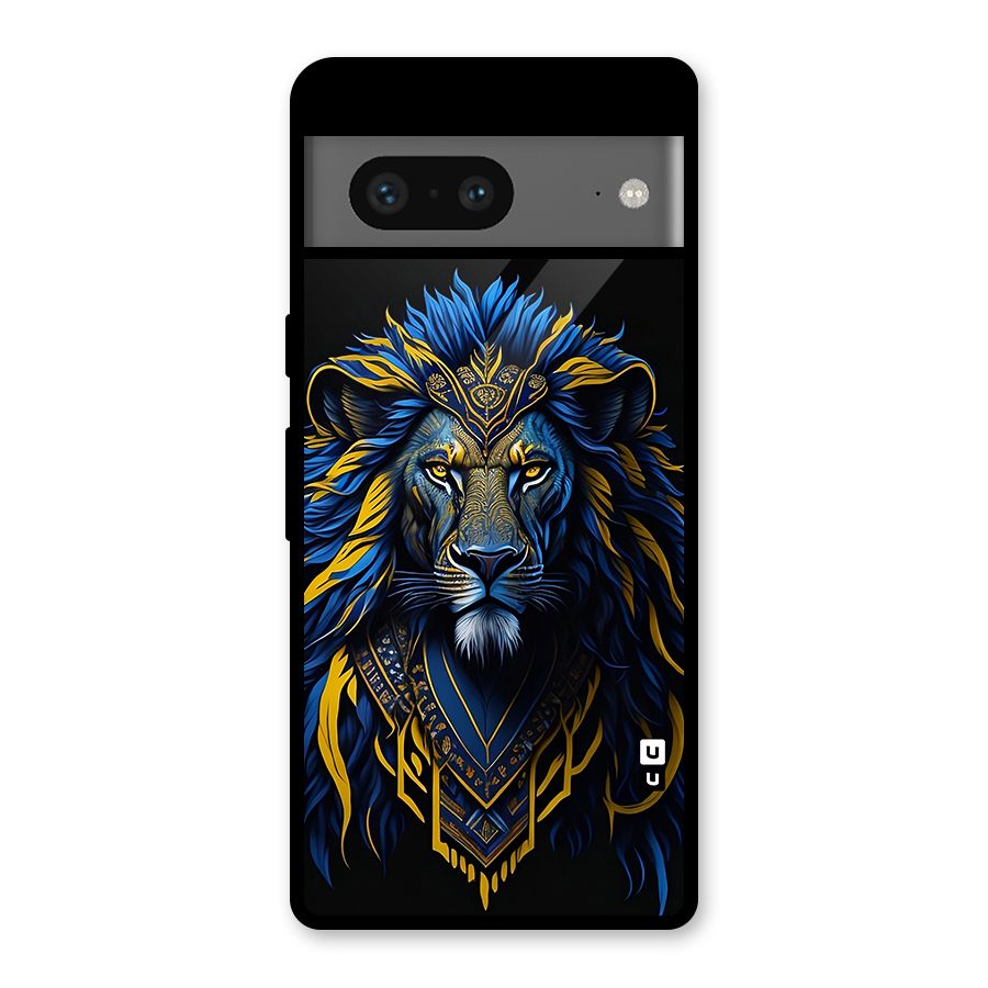 Premium Lion Abstract Portrait Art Glass Back Case for Google Pixel 7