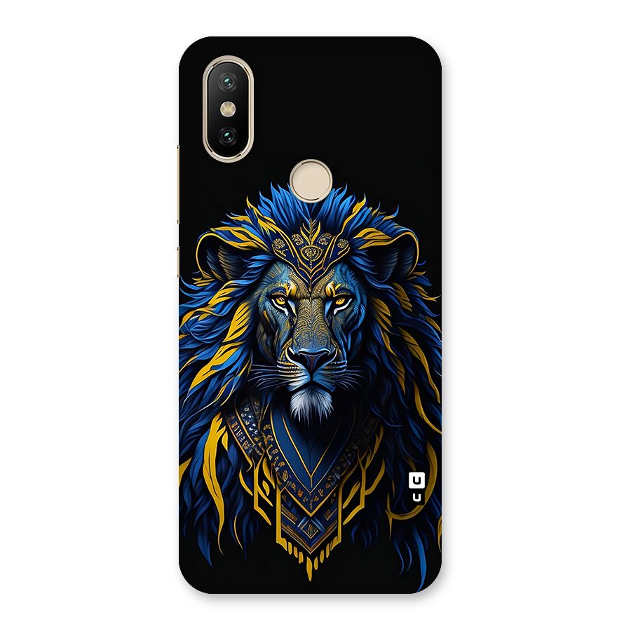 Premium Lion Abstract Portrait Art Back Case for Mi A2