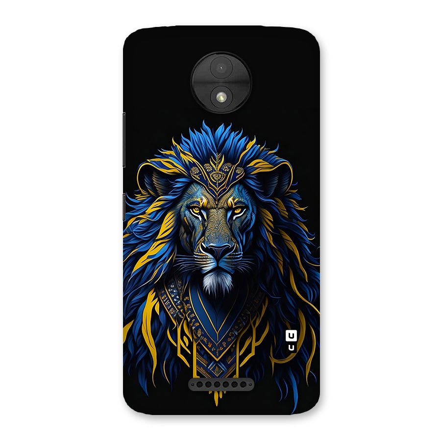 Premium Lion Abstract Portrait Art Back Case for Moto C