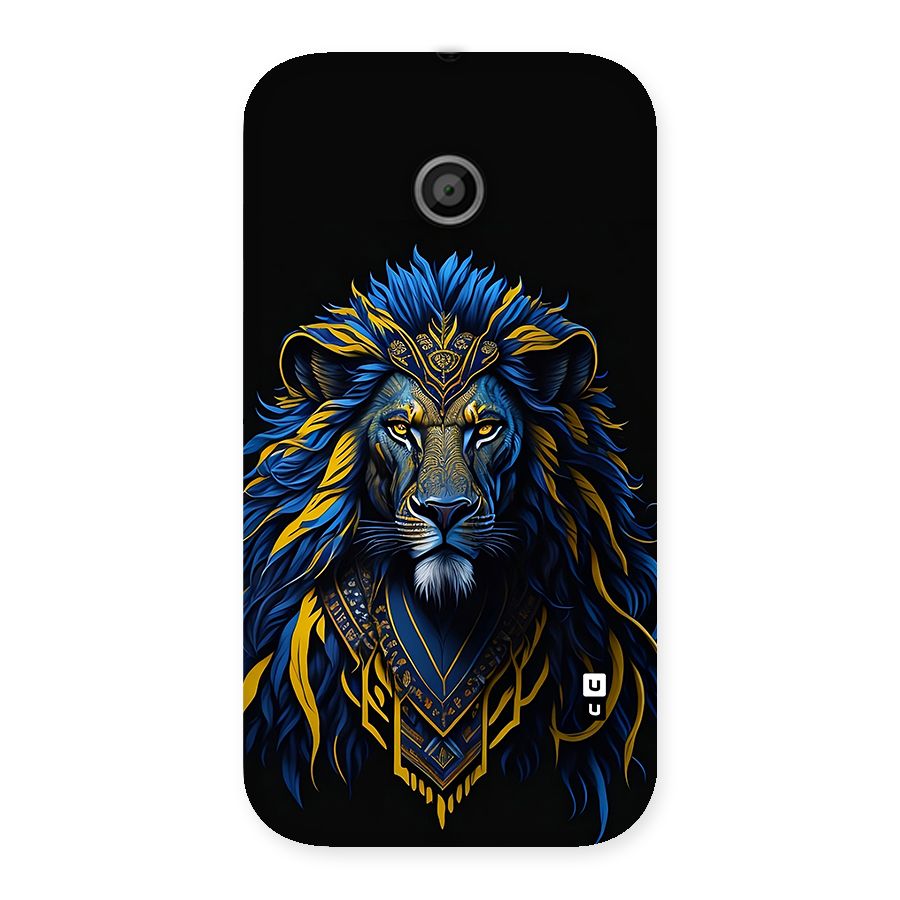 Premium Lion Abstract Portrait Art Back Case for Moto E