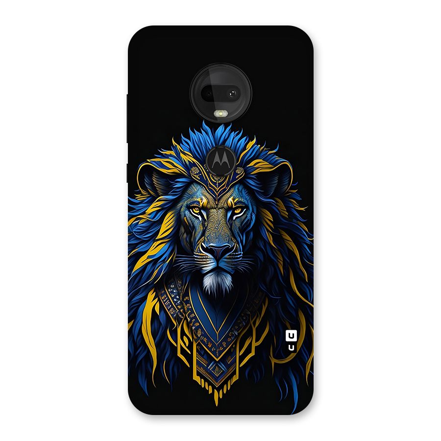 Premium Lion Abstract Portrait Art Back Case for Moto G7