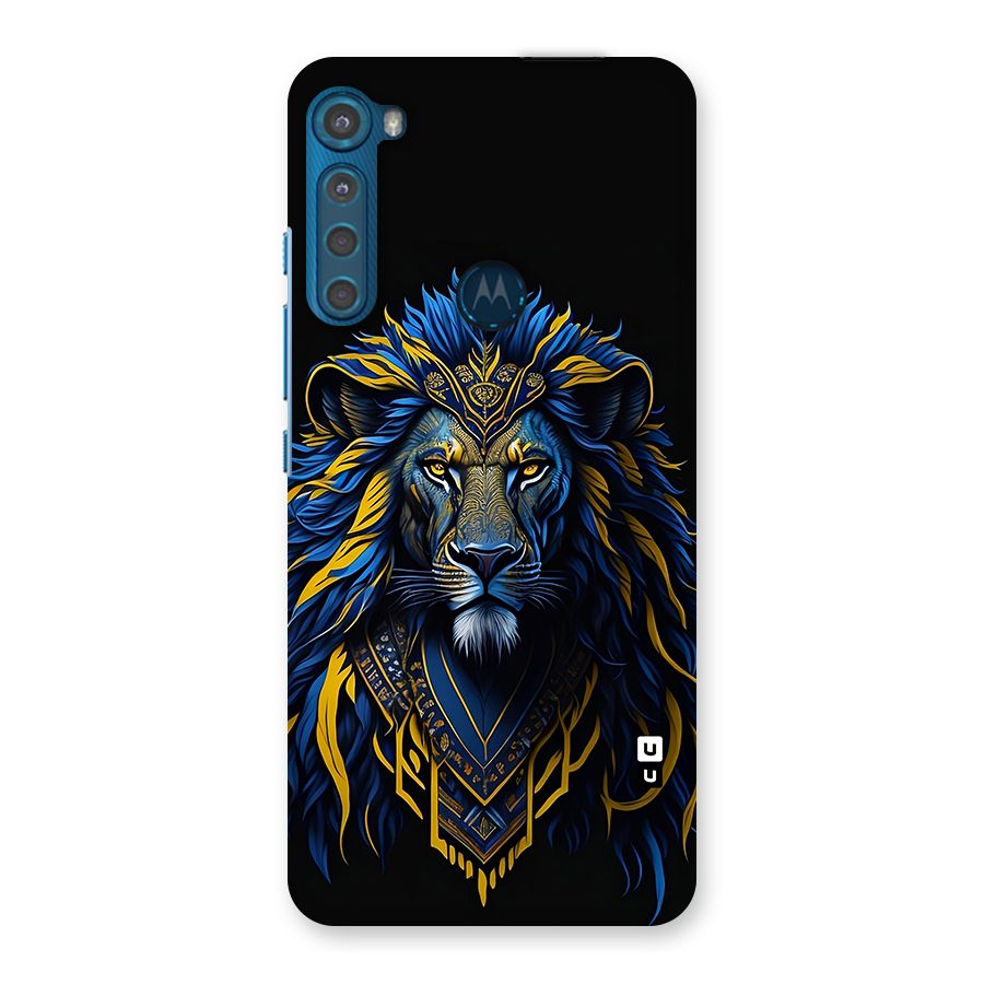 Premium Lion Abstract Portrait Art Back Case for Motorola One Fusion Plus