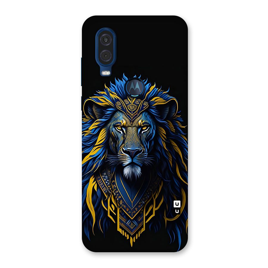 Premium Lion Abstract Portrait Art Back Case for Motorola One Vision